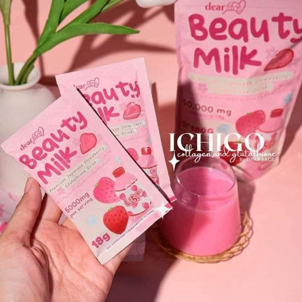 Dear Face - Beauty Milk Premium Japanese Strawberry Glutathione Drink