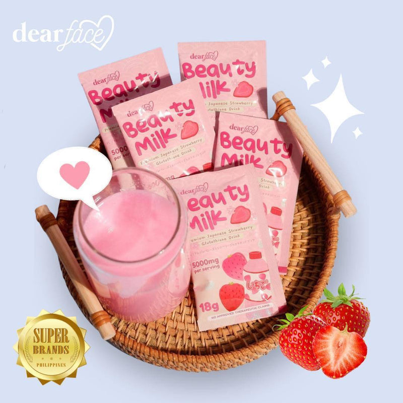 Dear Face - Beauty Milk Premium Japanese Strawberry Glutathione Drink