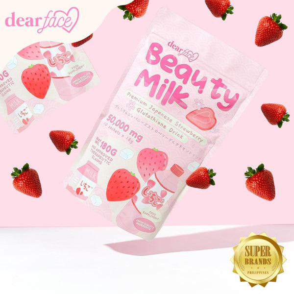 Dear Face - Beauty Milk Premium Japanese Strawberry Glutathione Drink