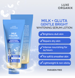 LUXE ORGANIX Milk + Gluta Whitening Serum Lotion 350ml