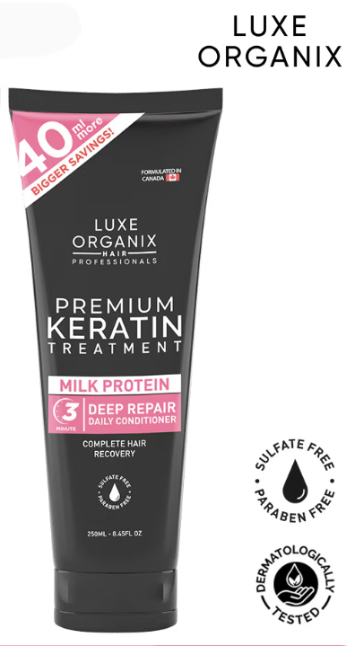 LUXE ORGANIX Premium Keratin Treatment Milk Protein 250ml