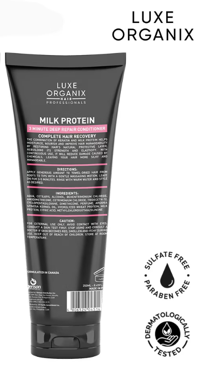 LUXE ORGANIX Premium Keratin Treatment Milk Protein 250ml