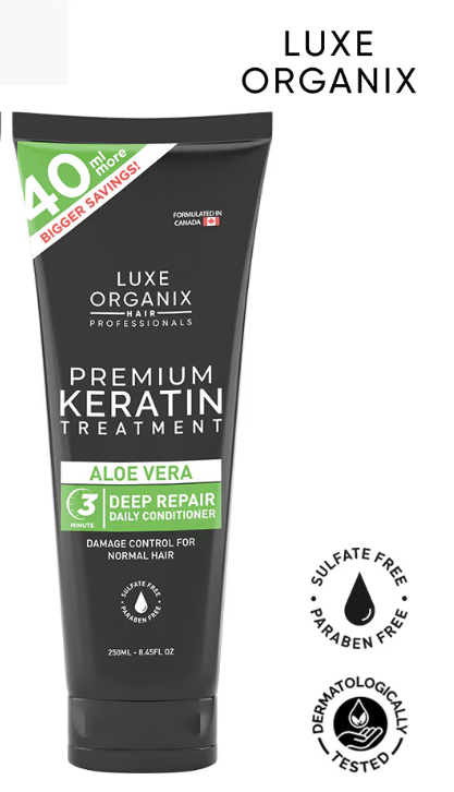 LUXE ORGANIX Premium Keratin Treatment Aloe Vera 250ml