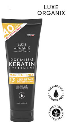 LUXE ORGANIX Premium Keratin Treatment Manuka Honey 250ml