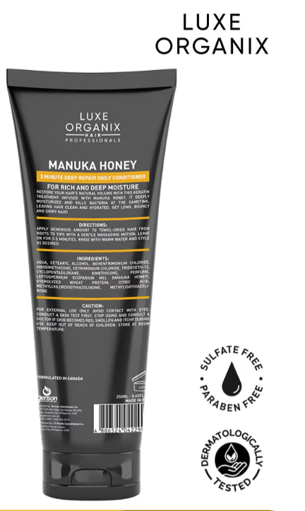 LUXE ORGANIX Premium Keratin Treatment Manuka Honey 250ml