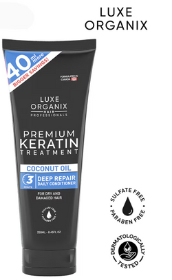 LUXE ORGANIX Premium Keratin Treatment Coconut Oil 250ml