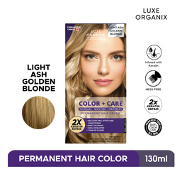 LUXE ORGANIX Keratin Hair Color + Care Light Golden Ash Blonde 130ml