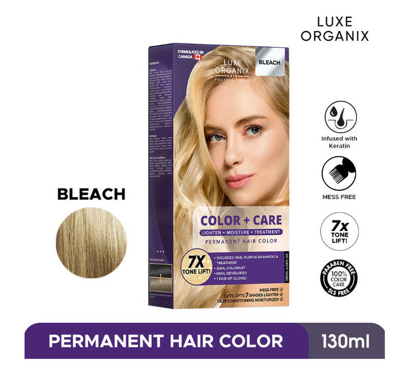 LUXE ORGANIX Keratin Hair Color + Care Bleach 130ml