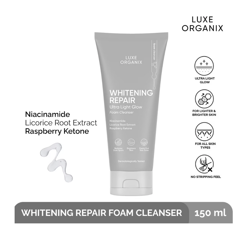 LUXE ORGANIX Whitening Repair Foam Cleanser 150g