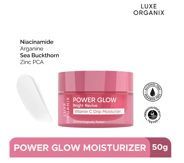 LUXE ORGANIX Power Glow Bright Revive Vitamin C Drip Moisturiser 50g