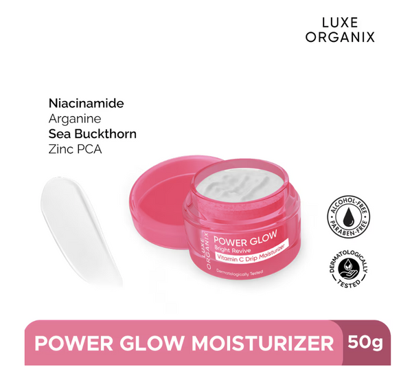 LUXE ORGANIX Power Glow Bright Revive Vitamin C Drip Moisturiser 50g