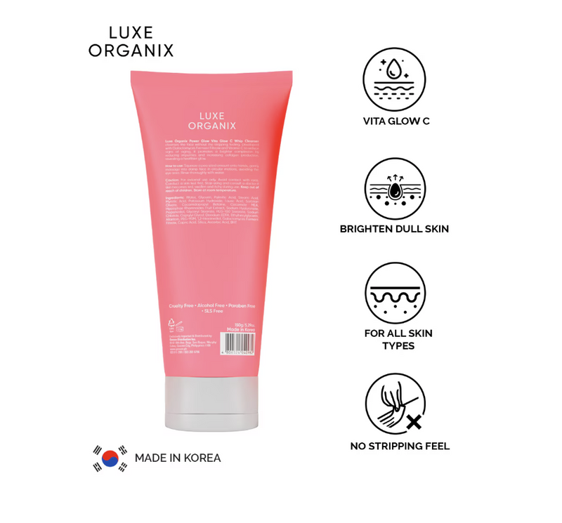 LUXE ORGANIX Power Glow Vita Glow C Whip Cleanser 150g