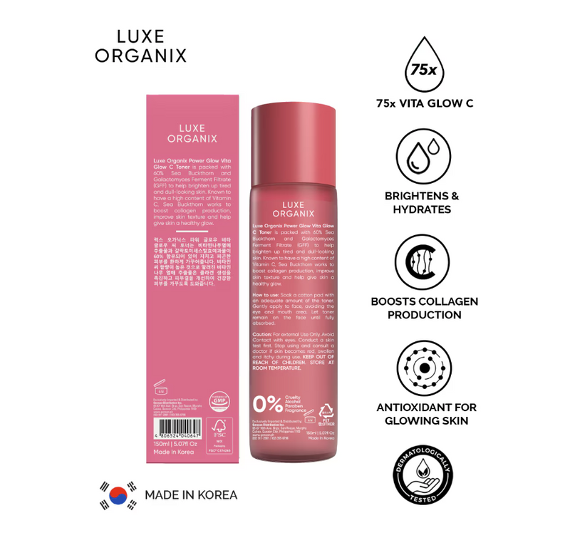 LUXE ORGANIX Power Glow Vita Glow C Toner 150ml