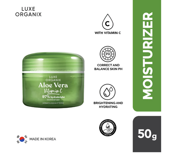 LUXE ORGANIX 97% Aloe Vera Vitamin C Hydrabright Moisturiser 50g