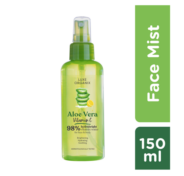 LUXE ORGANIX 98% Aloe Vera Vitamin C Hydrabright Vitamin Water Mist 150ml