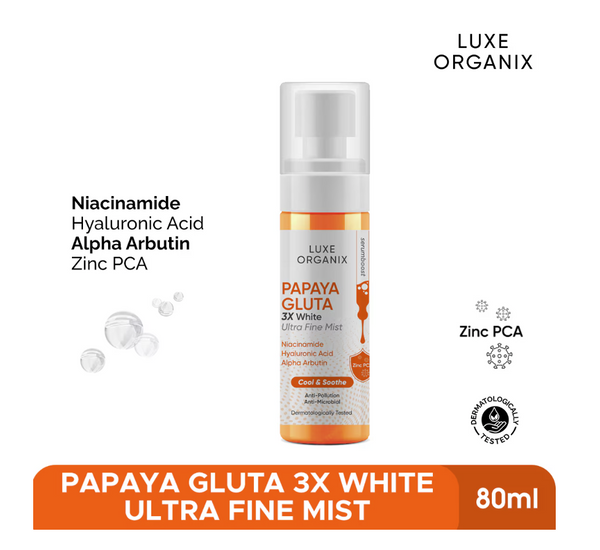 LUXE ORGANIX Papaya Gluta 3X White Ultra Fine Mist 80ml