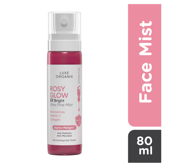 LUXE ORGANIX Rosy Glow 3x Bright Ultra Fine Mist 80ml