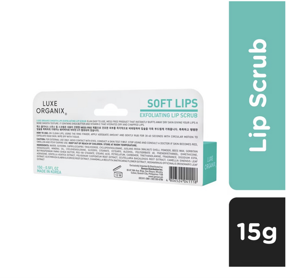 LUXE ORGANIX Soft Lips Lip Exfoliating Scrub 15g