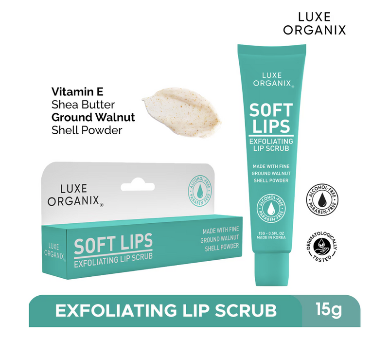 LUXE ORGANIX Soft Lips Lip Exfoliating Scrub 15g