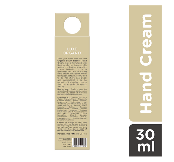 LUXE ORGANIX Sweet Almond Serum Essence Hand Cream 30ml