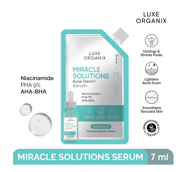 LUXE ORGANIX Miracle Solutions Acne Derm+ Serum Sachet 7ml