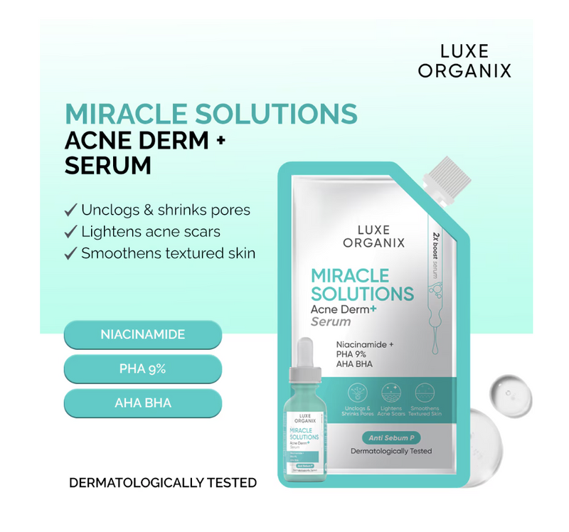 LUXE ORGANIX Miracle Solutions Acne Derm+ Serum Sachet 7ml