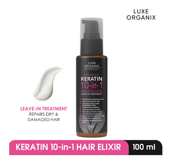 LUXE ORGANIX Keratin 10in1 Hair Elixir Leave-in Treatment 100ml