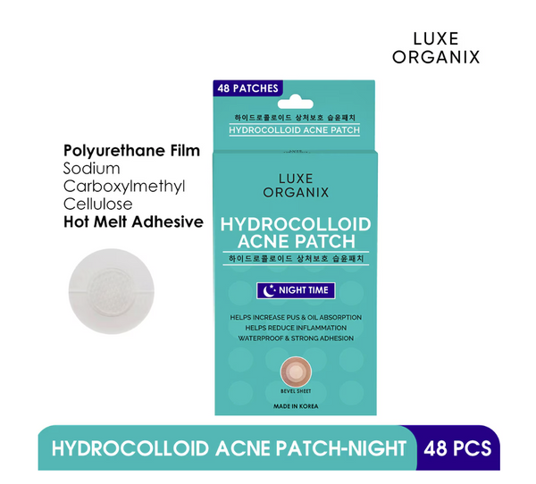 LUXE ORGANIX Hydrocolloid Acne Spot Patch Night 48pcs
